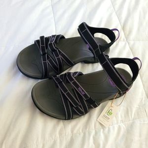 Teva sandals black and purple
